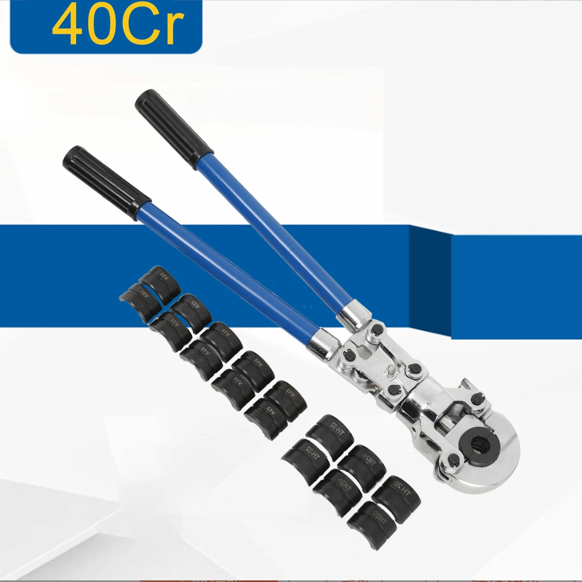 Pinza a crimpare con pressa manuale V12-28mm + pinza per crimpare tubi in rame per tubi compositi TH16-32mm