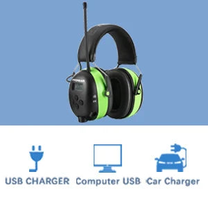 ZOHAN Cuffie elettroniche 5.0 Cuffie antirumore Bluetooth Protezione uditiva industriale per la riduzione del rumore musicale Ricaricabili professionali