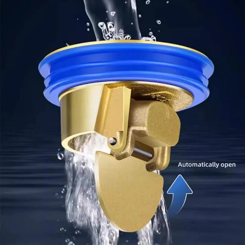 Coperchio per scarico a pavimento del bagno Tappo filtro per lavandino di drenaggio efficiente con prevenzione del riflusso Installazione semplice per WC con doccia