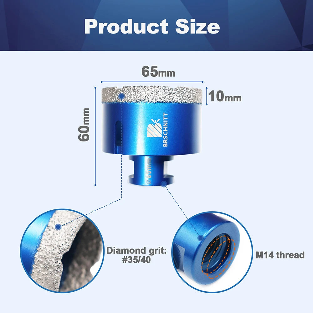 BRSCHNITT-punta diamantata punta centrale per piastrelle granito marmo pietra sega a tazza foratura porcellana Cutter 1 pz otwornice do gresu otwornice do gresu fresa a tazza per mattonelle otwornice
