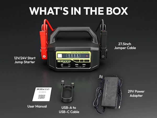 YESPER 24V Jump Car 6000A Peak Jump Starter Per auto Camion Batteria per camion portatile Dispositivo di avviamento Batteria esterna