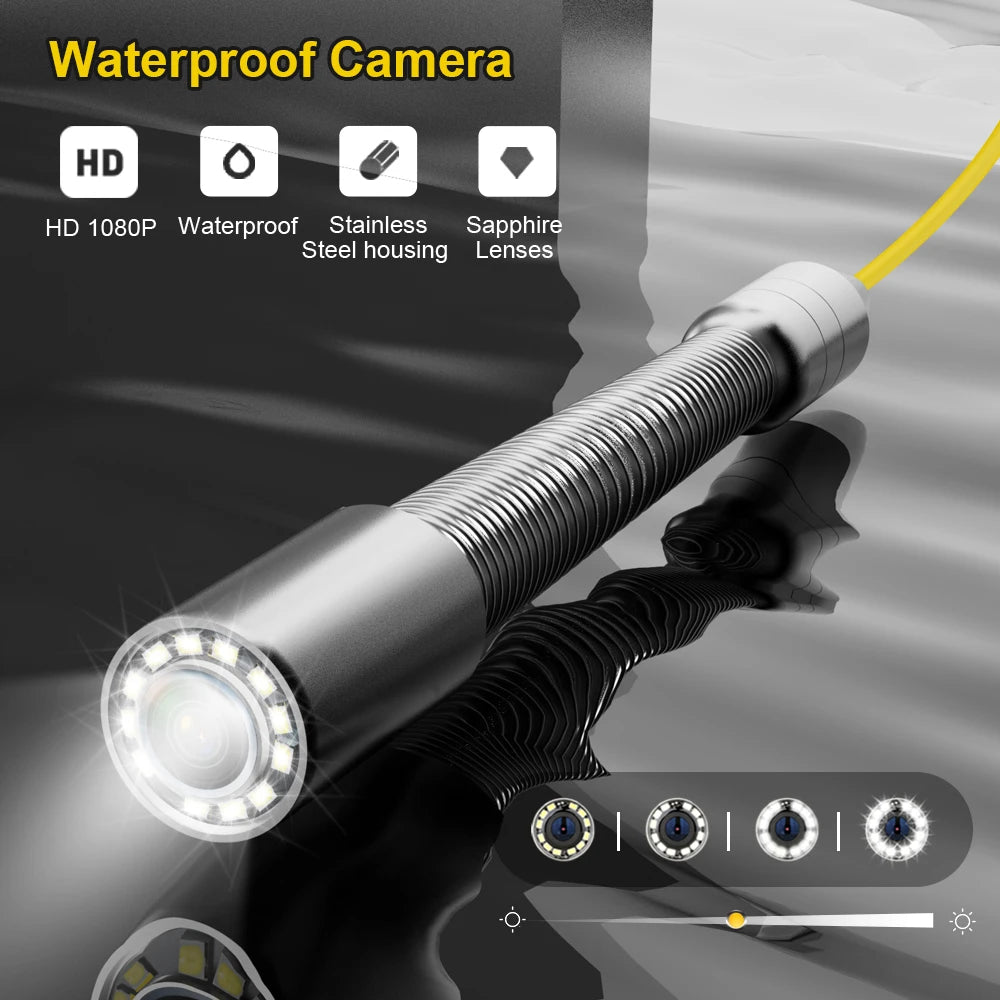 Contatore di distanza Ispezione fognaria Tubo 7" Ultra HD Wireless WiFi/DVR 23MM Videocamera Scarico Endoscopio industriale