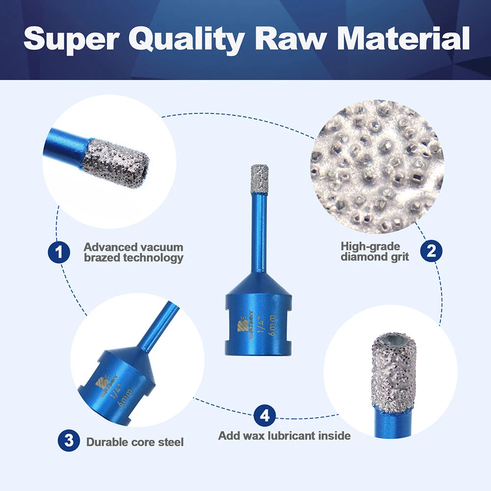 BRSCHNITT-punta diamantata punta centrale per piastrelle granito marmo pietra sega a tazza foratura porcellana Cutter 1 pz otwornice do gresu otwornice do gresu fresa a tazza per mattonelle otwornice