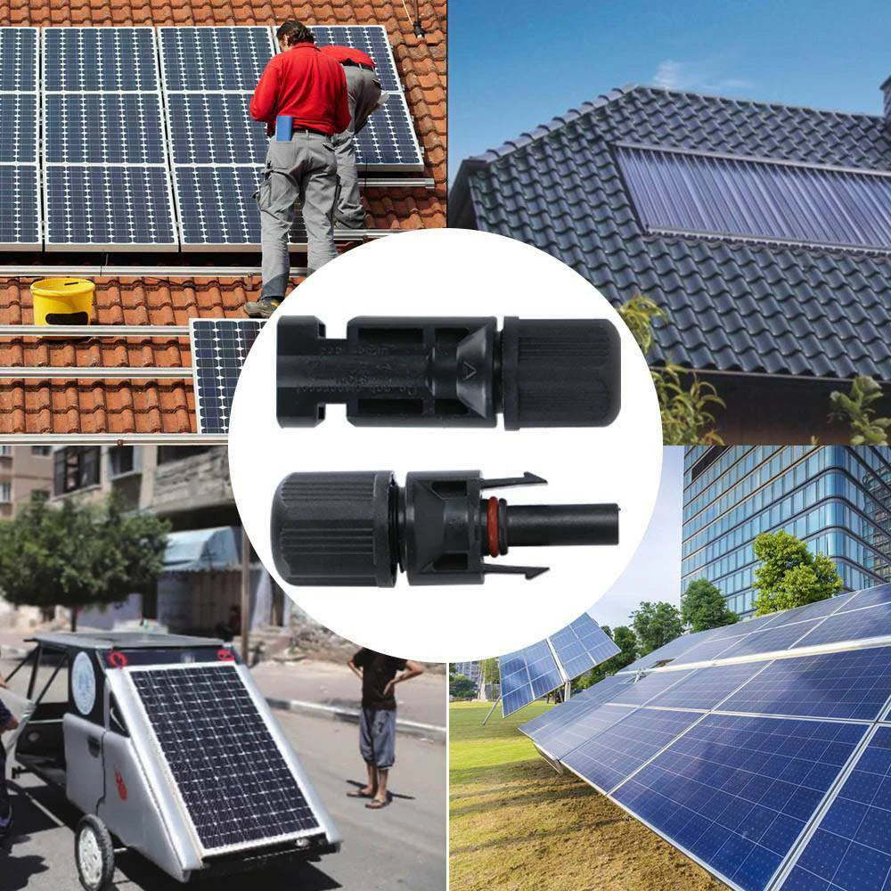Kit di strumenti per pinze a crimpare solari MC4 per cavo fotovoltaico per pannelli solari da 2,5-6 mm2/AWG26-10 con 10 set di connettori maschio e femmina