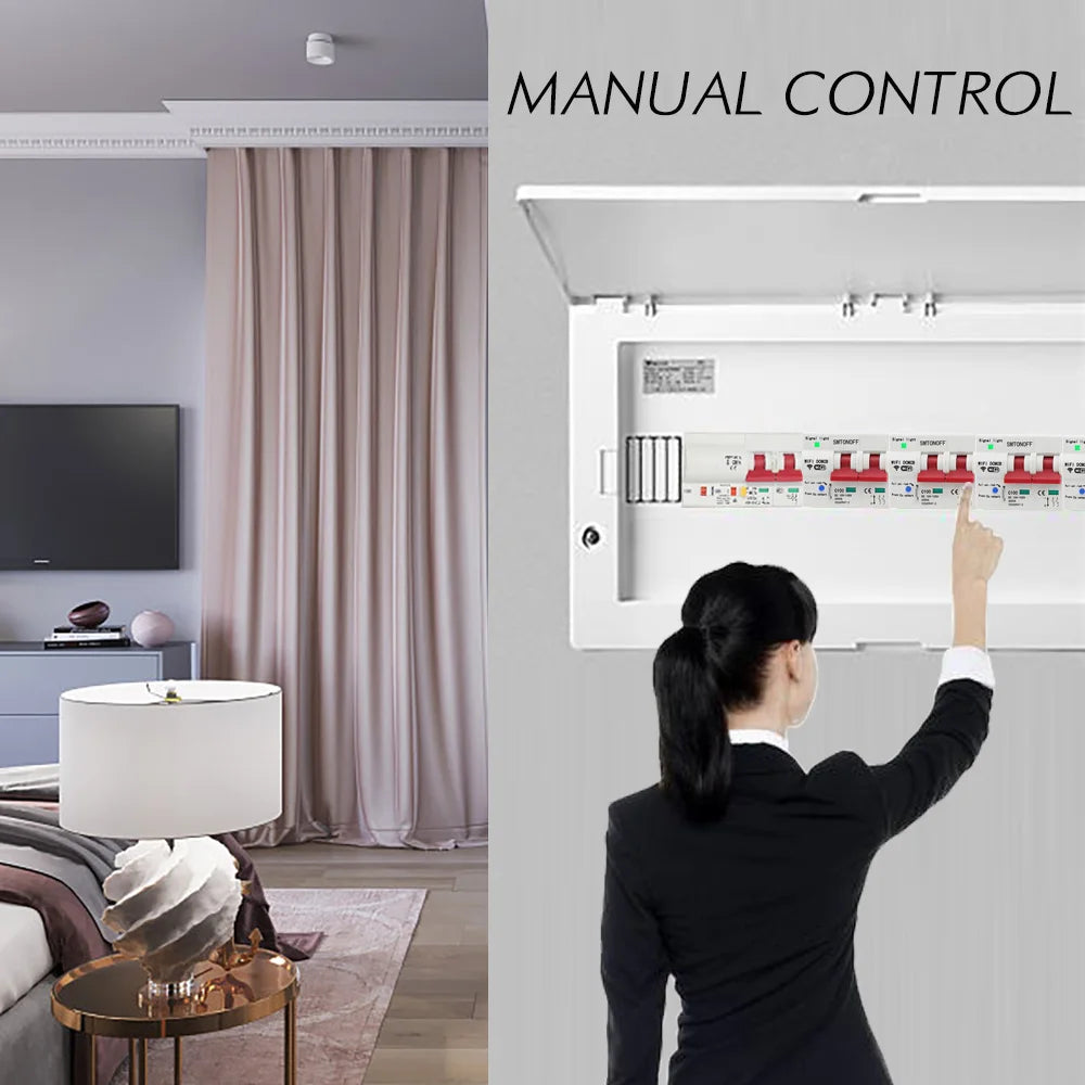 Tuay Smart life WiFi DC Smart Circuit Breaker 12V 24V 48Voverload protezione da cortocircuito con Alexa google home per Smart Home