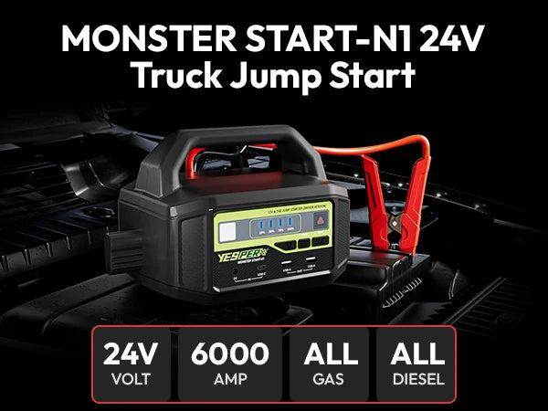 YESPER 24V Jump Car 6000A Peak Jump Starter Per auto Camion Batteria per camion portatile Dispositivo di avviamento Batteria esterna