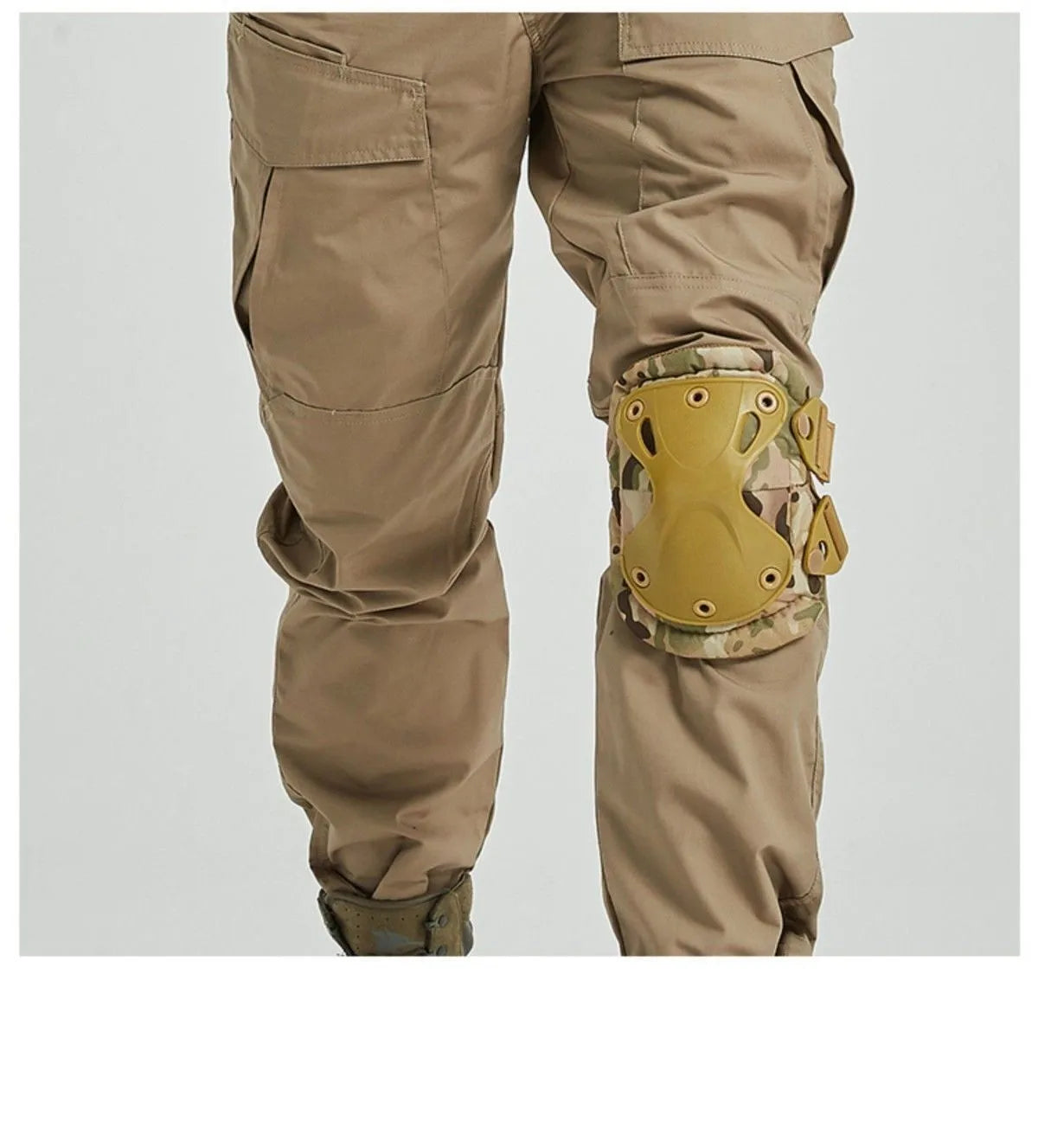 Ginocchiera tattica mimetica unisex Gomitiere Protezione per ginocchio per uomo Donna Sport all'aria aperta Lavoro Caccia Pattinaggio Attrezzatura di sicurezza Ginocchiera