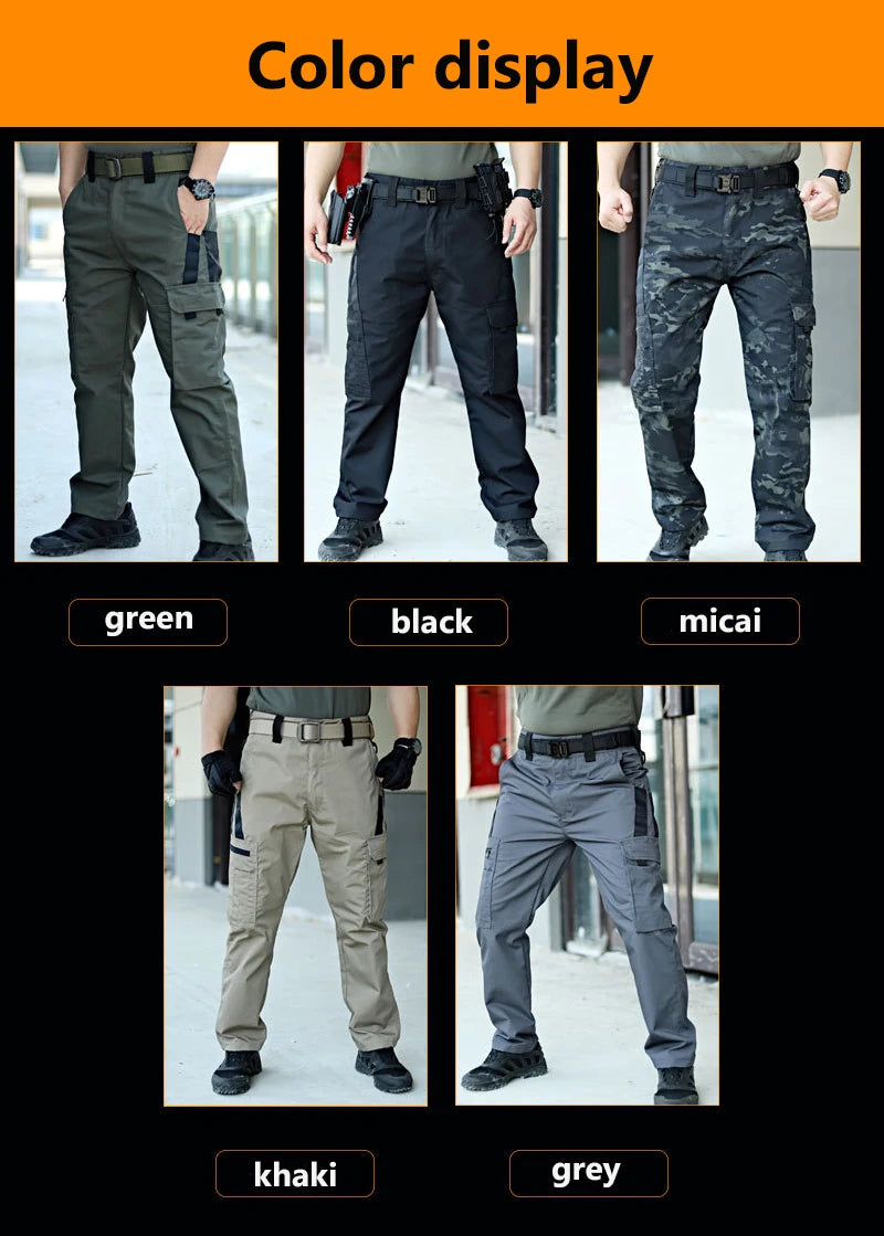 Nuovi pantaloni da lavoro tattici da uomo pantaloni cargo da esterno pantaloni multitasche impermeabili autunno primavera pantaloni da escursionismo da lavoro all'aperto