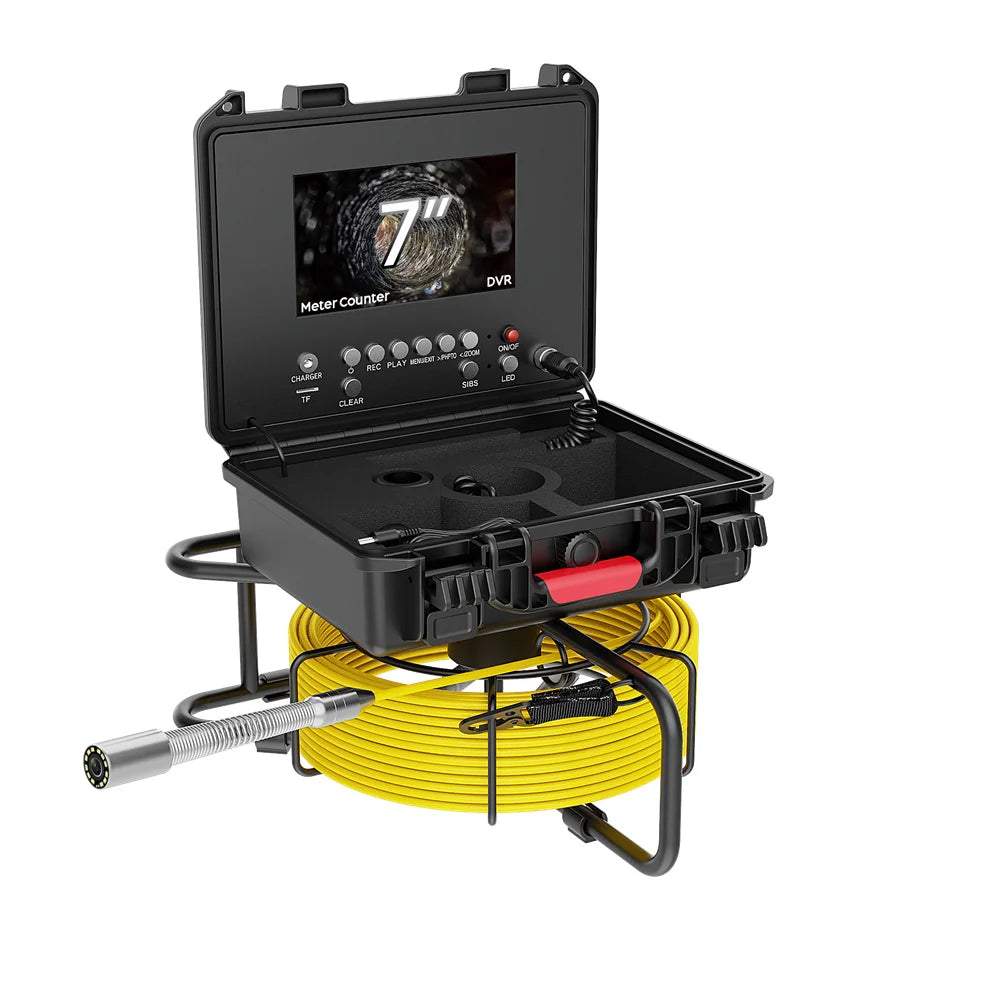 Contatore di distanza Ispezione fognaria Tubo 7" Ultra HD Wireless WiFi/DVR 23MM Videocamera Scarico Endoscopio industriale
