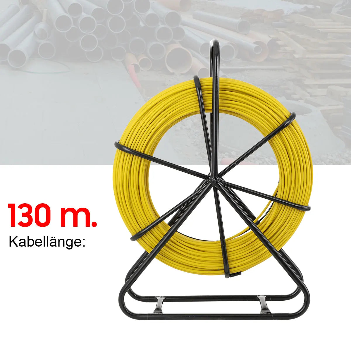 100/130m Elettricista Filo Filettatrice Cavo In Fibra di vetro Asta di marcia Pesce Nastro Rodder Cavo Sbloccatore Leader 6mm