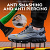 Pulsante rotante Nuove scarpe antinfortunistiche da uomo Scarpe da lavoro anti-smash anti-puntura Scarpe sportive da uomo di moda Stivali protettivi di sicurezza da uomo
