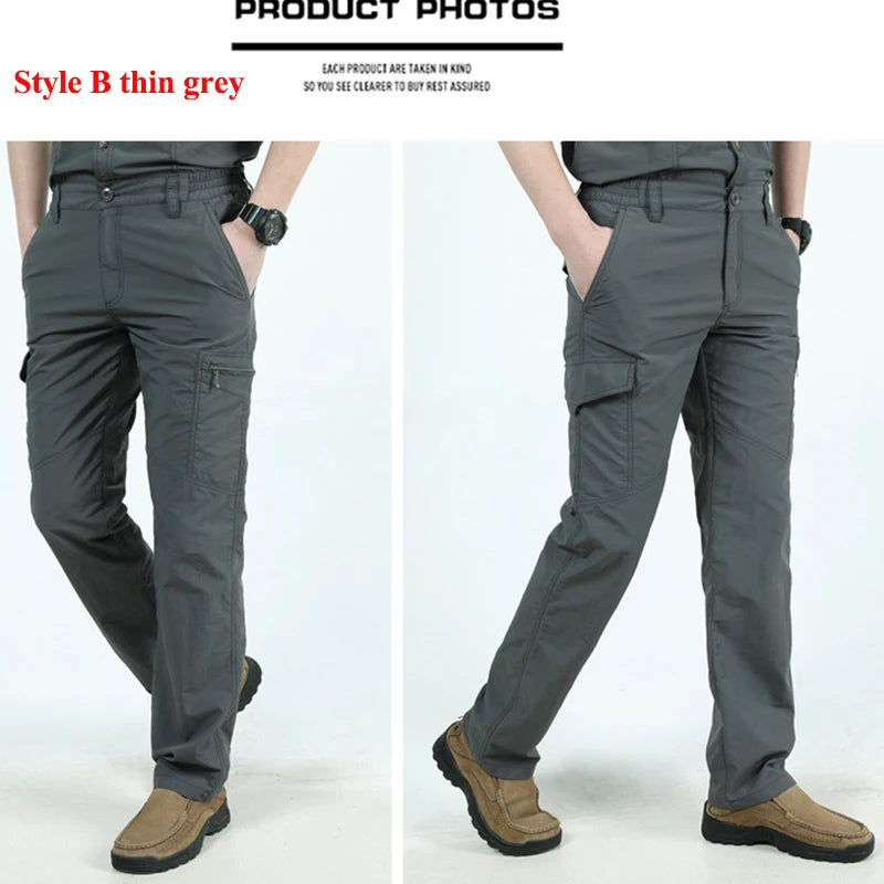 Pantaloni cargo tattici da uomo Pantaloni mimetici militari da combattimento SWAT impermeabili da esterno Pantaloni da lavoro maschili multitasche casual