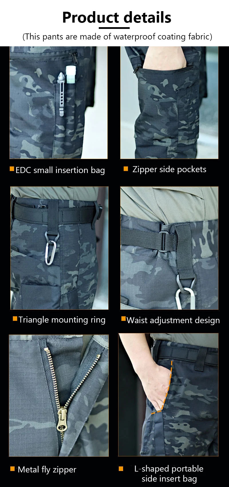 Nuovi pantaloni da lavoro tattici da uomo pantaloni cargo da esterno pantaloni multitasche impermeabili autunno primavera pantaloni da escursionismo da lavoro all'aperto