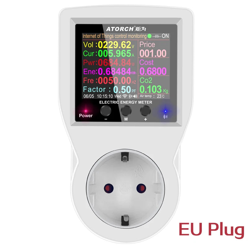 Wattmetro digitale WIFI 220V AC Misuratore di potenza Consumo di elettricità Misuratore di energia Misuratore di potenza di potenza