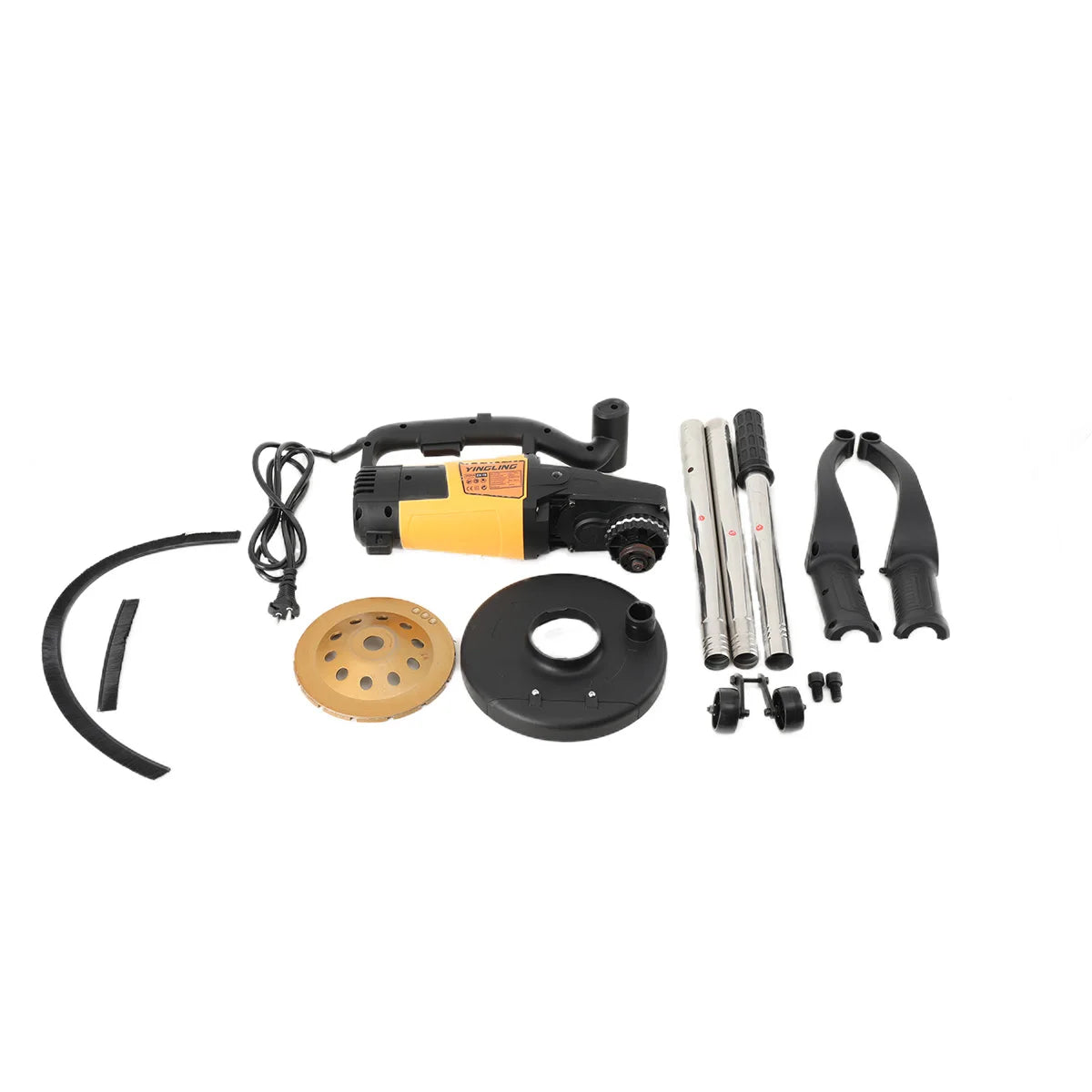 Rettificatrice per pareti 3800W Smerigliatrice grossolana portatile per intonacare le pareti con asta di prolunga per pareti, pavimenti in cemento, strumento per lucidare