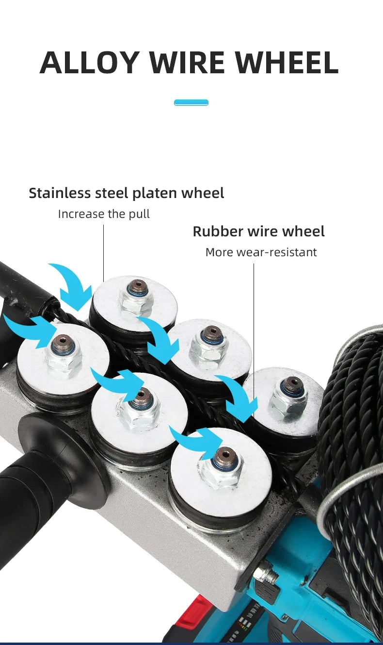 Macchina per incordare elettricista automatica 25M Filo elettrico a scomparsa Pull Wire Guide Tools Filettatrice per Makita