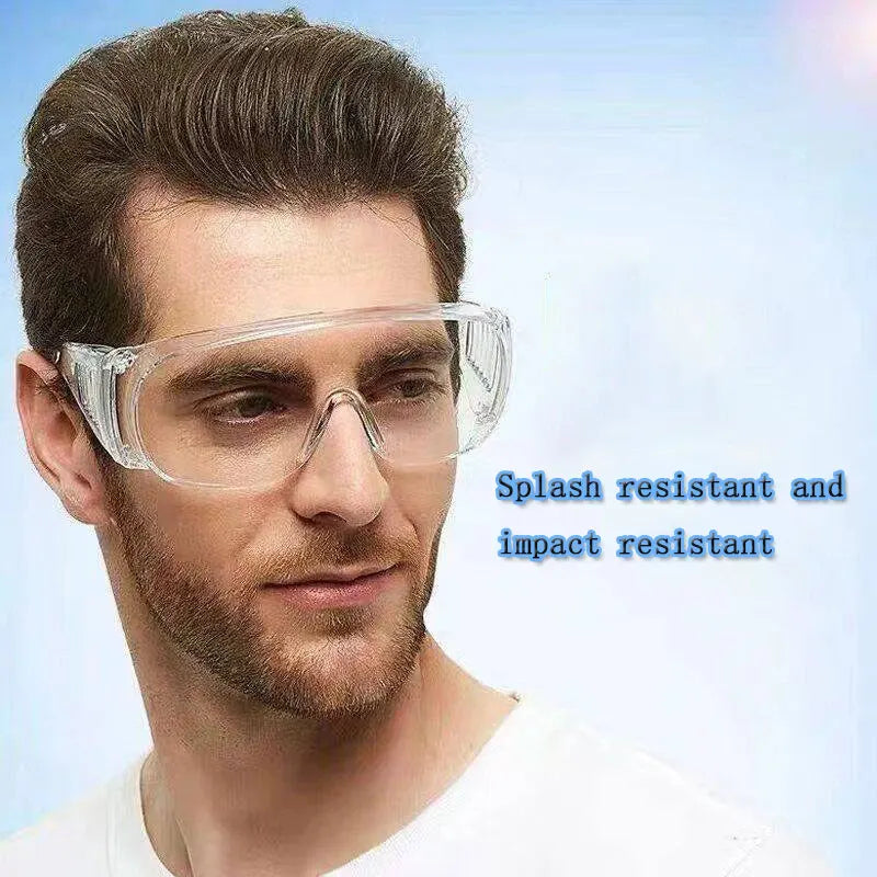 Occhiali di sicurezza antiappannamento Occhiali Anti-polvere Impatto Anti-graffio Anti-spruzzi Protezione chimica per gli occhi Protezione per infermieri da laboratorio