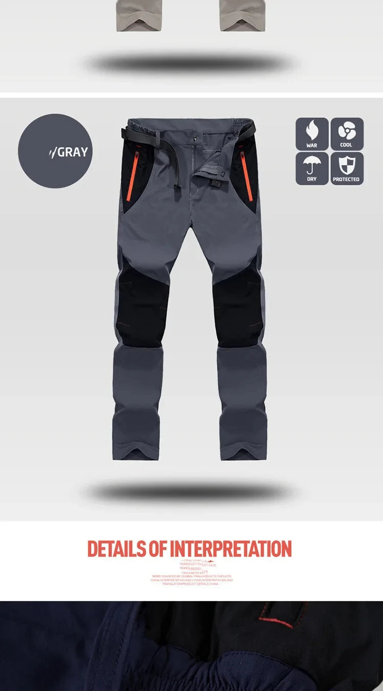 Pantaloni cargo tattici impermeabili da uomo primavera estate pantaloni lunghi ad asciugatura rapida sport all'aria aperta trekking campeggio pantaloni da pesca 4XL