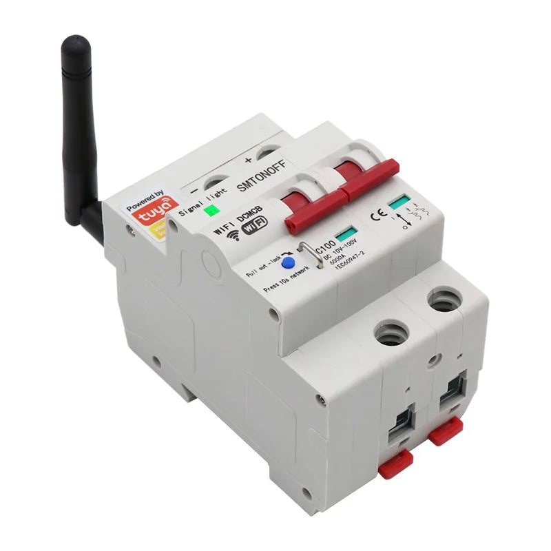 Tuay Smart life WiFi DC Smart Circuit Breaker 12V 24V 48Voverload protezione da cortocircuito con Alexa google home per Smart Home