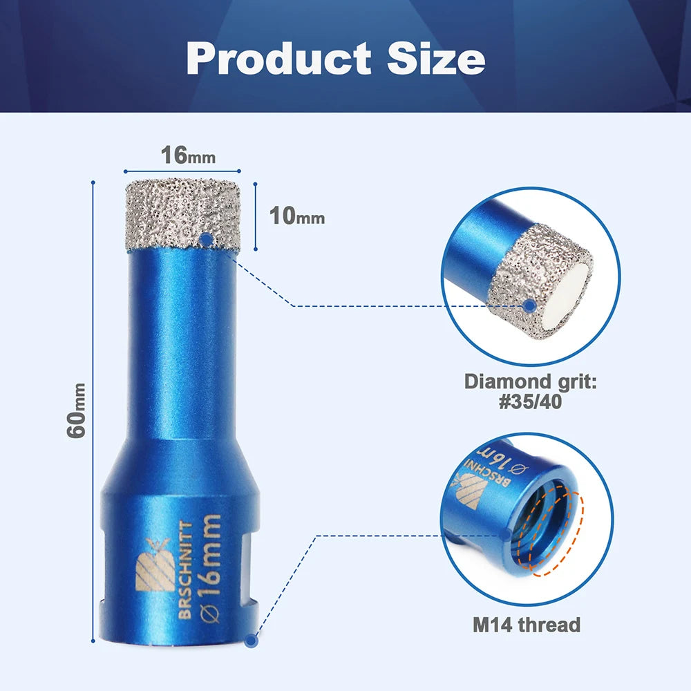 BRSCHNITT-punta diamantata punta centrale per piastrelle granito marmo pietra sega a tazza foratura porcellana Cutter 1 pz otwornice do gresu otwornice do gresu fresa a tazza per mattonelle otwornice