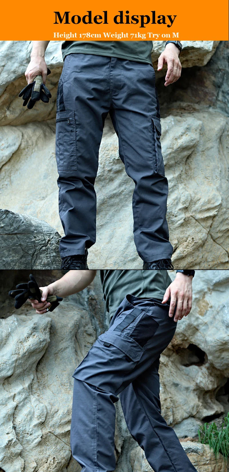 Nuovi pantaloni da lavoro tattici da uomo pantaloni cargo da esterno pantaloni multitasche impermeabili autunno primavera pantaloni da escursionismo da lavoro all'aperto