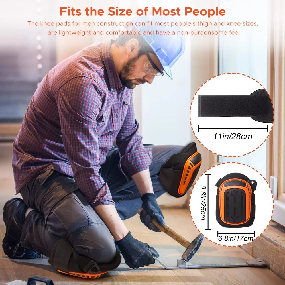 Ginocchiere da lavoro, Ginocchiere da costruzione per uomo, Ginocchiere in gel di schiuma antiscivolo comode e resistenti per pavimenti da giardinaggio