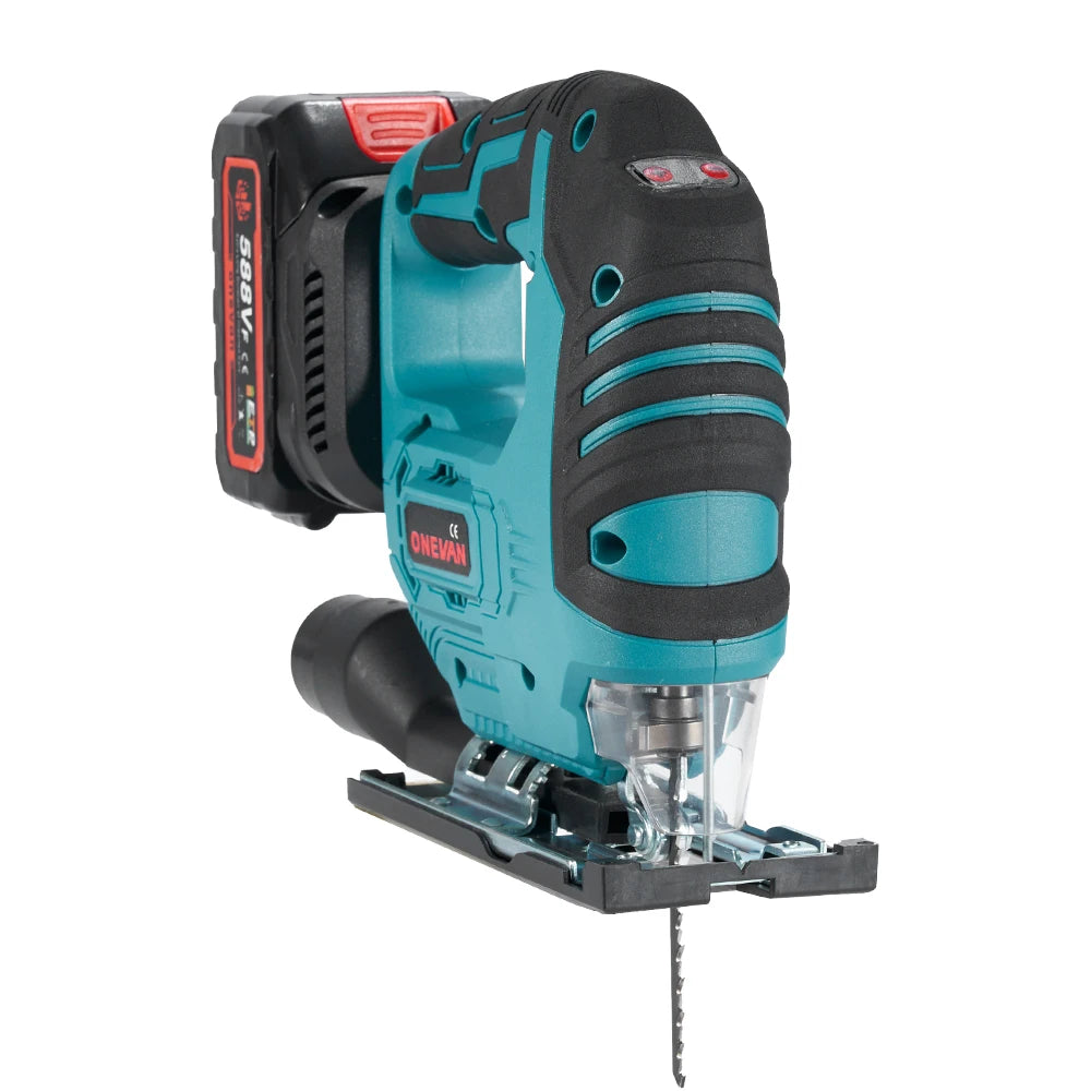ONEVAN 26mm 3500RPM Seghetto alternativo elettrico senza spazzole 1000W Multi-Funzione 3 Velocità variabile Strumento per la lavorazione del legno Per Makita 18V Batteria pin