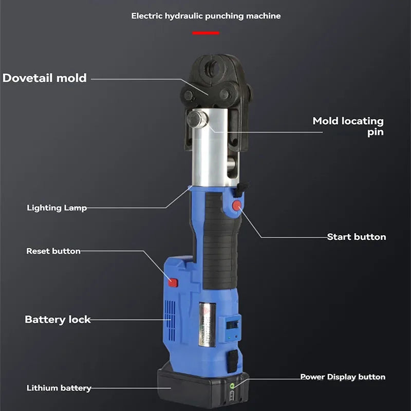 SZ-1532/1550 60KN Pinza per crimpare tubi elettrici Strumento per crimpare tubi dell'acqua Anello Compressione Ricarica Morsetto portatile