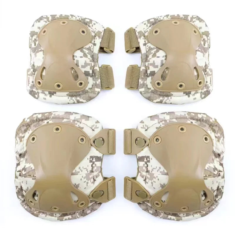 Ginocchiera tattica mimetica unisex Gomitiere Protezione per ginocchio per uomo Donna Sport all'aria aperta Lavoro Caccia Pattinaggio Attrezzatura di sicurezza Ginocchiera