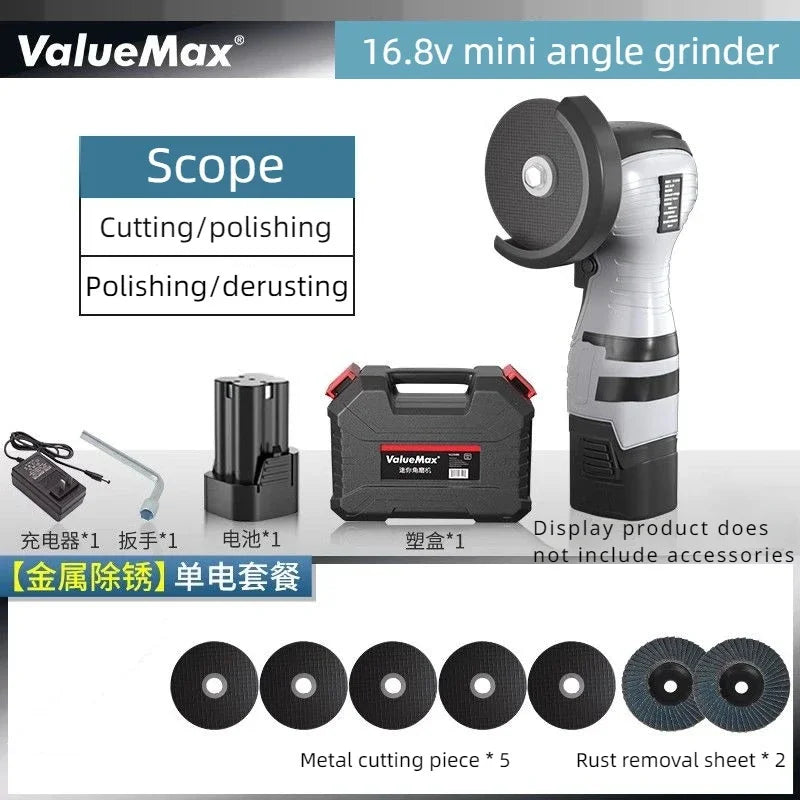 Smerigliatrice angolare elettrica a batteria da 16,8 V Batteria al litio da 9000 giri/min Mini lucidatrice Smerigliatrice diamantata per taglio