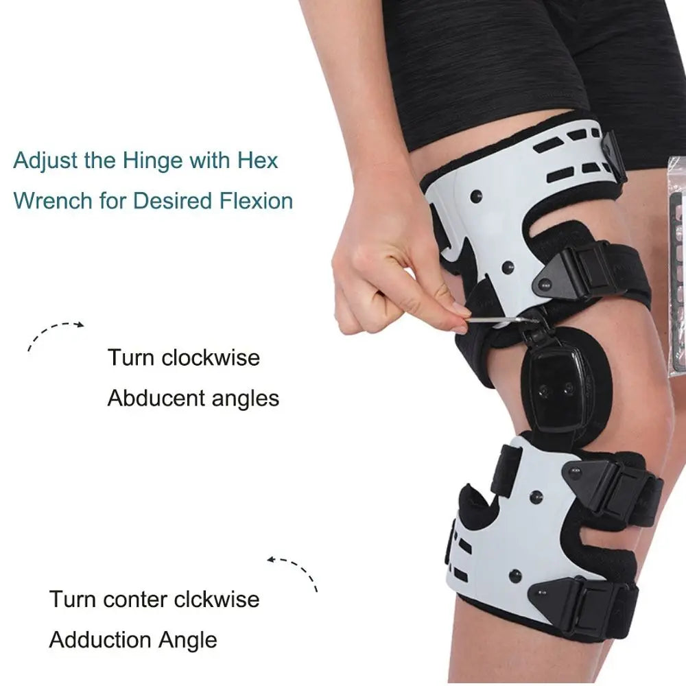 Ginocchiera per scarico OA per uomo donna, ACL, MCL, dolore per osteoartrite e artrite, ginocchiera incernierata per degenerazione delle articolazioni ossee