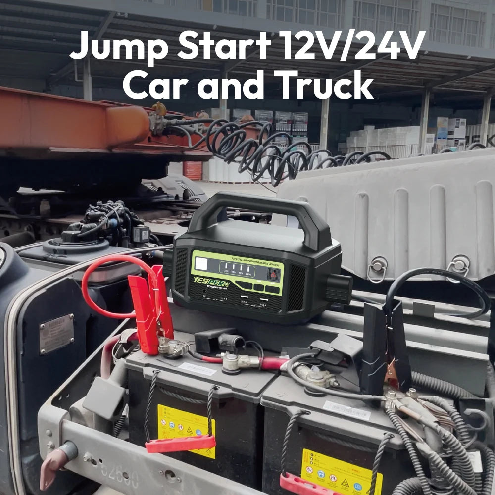YESPER 24V Jump Car 6000A Peak Jump Starter Per auto Camion Batteria per camion portatile Dispositivo di avviamento Batteria esterna