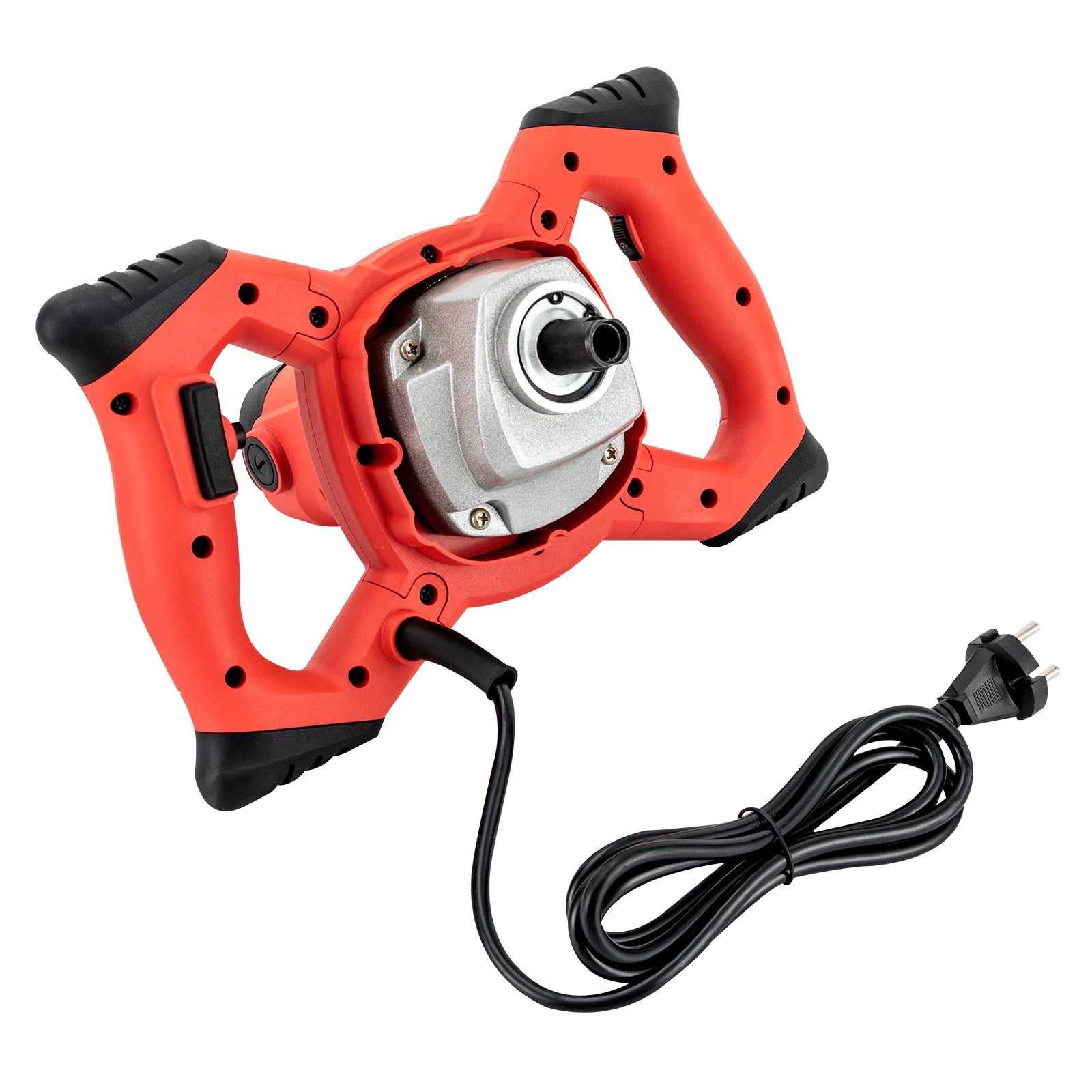 Miscelatore elettrico per calcestruzzo 220V 1500W Frullatore per intonaco per malta cementizia portatile a 6 velocità con doppia lama a forma di S