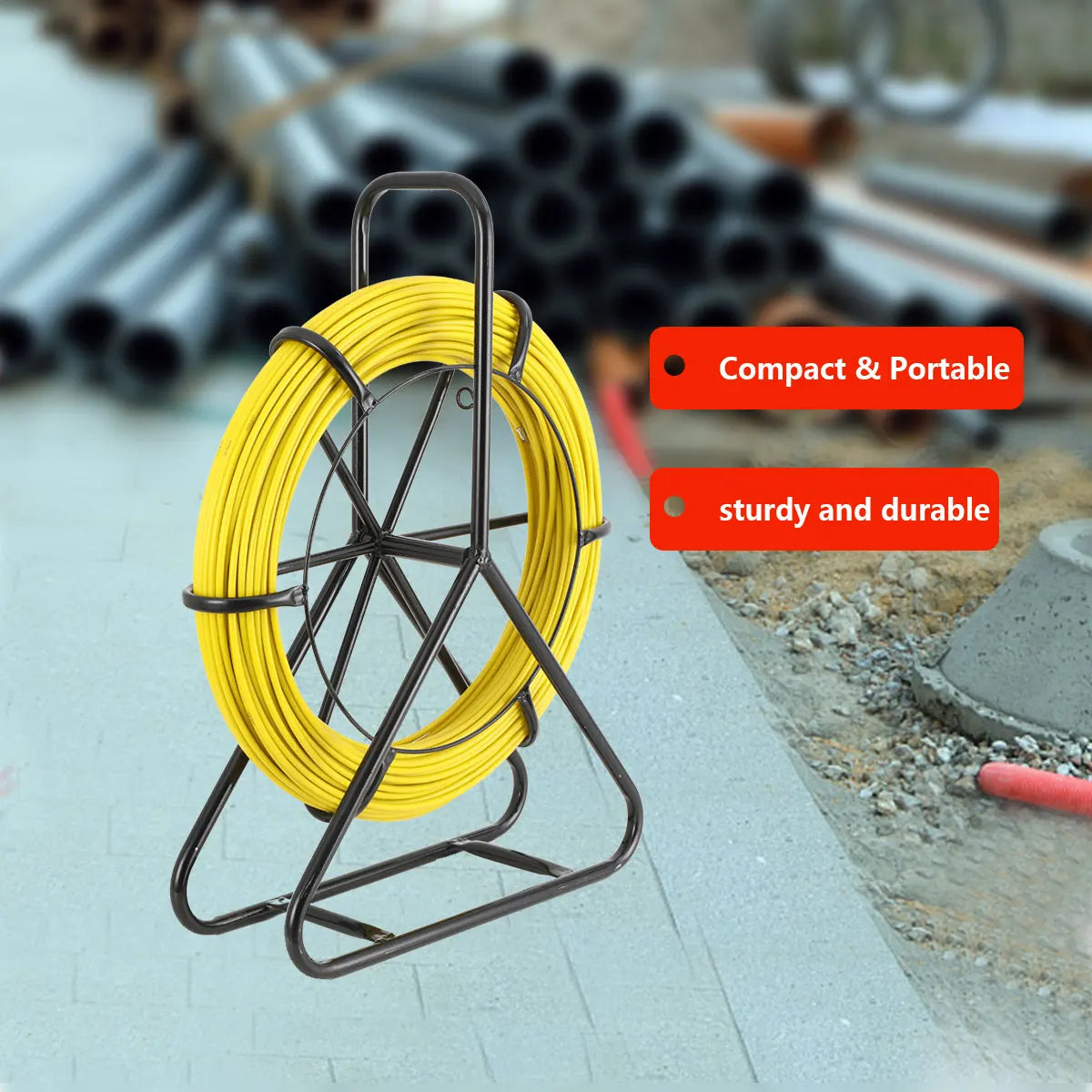 100/130m Elettricista Filo Filettatrice Cavo In Fibra di vetro Asta di marcia Pesce Nastro Rodder Cavo Sbloccatore Leader 6mm