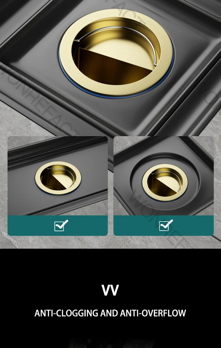 Scarico a pavimento in ottone Cor Anti-odore Anti-insetto Fogna Drenaggio rapido Scarico a pavimento per bagno Nucleo Durevole Installazione rapida Scarico a pavimento