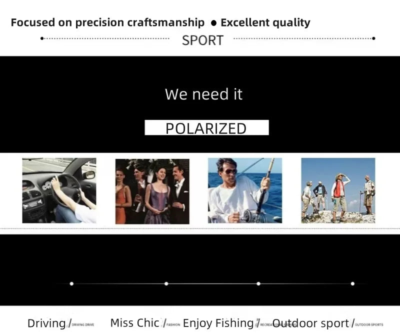 Occhiali polarizzati moda business Occhiali sportivi da ciclismo all'aperto Occhiali da sole da guida Occhiali da sole polarizzati Occhiali antivento