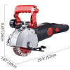 SucceBuy Max 4800W Parete Chaser Taglierina per calcestruzzo Laser elettrico Puntatura Scanalatura Scanalatura 125mm Sega circolare Utensile da taglio