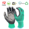 24 Pezzi/12 Paia Guanti protettivi da lavoro professionali per uomo Costruzione Donna Guanti da corsa in nylon da giardino obtati CE EN388.