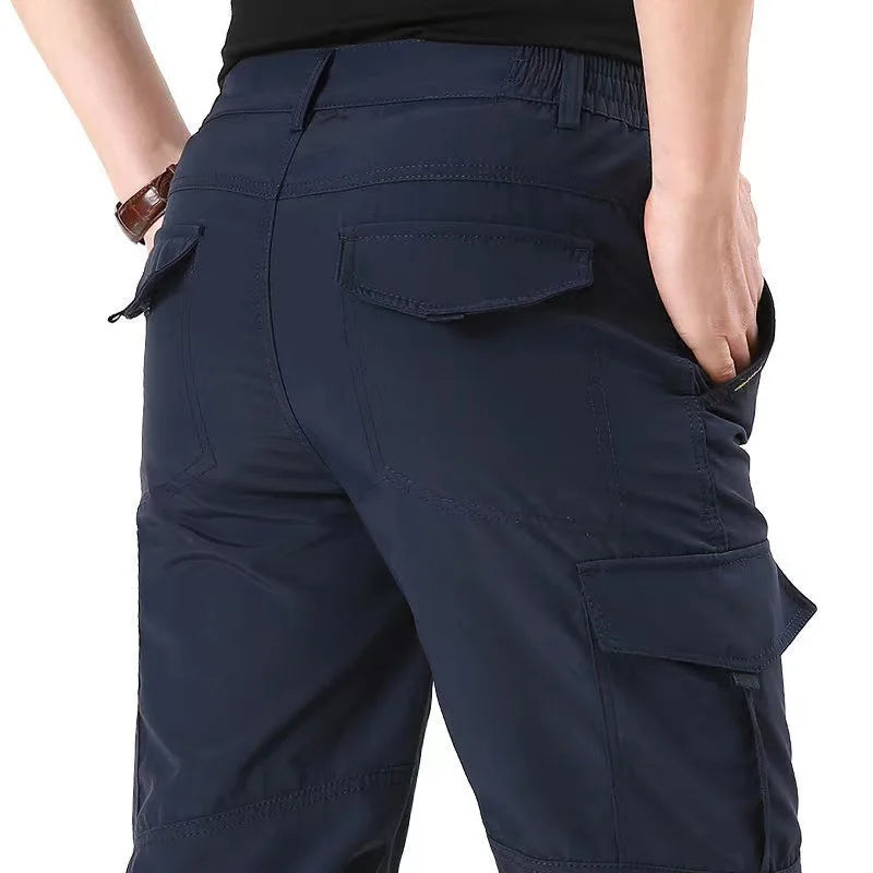 Pantaloni lunghi militari militari leggeri casual estivi Pantaloni sportivi da campeggio cargo impermeabili ad asciugatura rapida da uomo Pantaloni tattici traspiranti