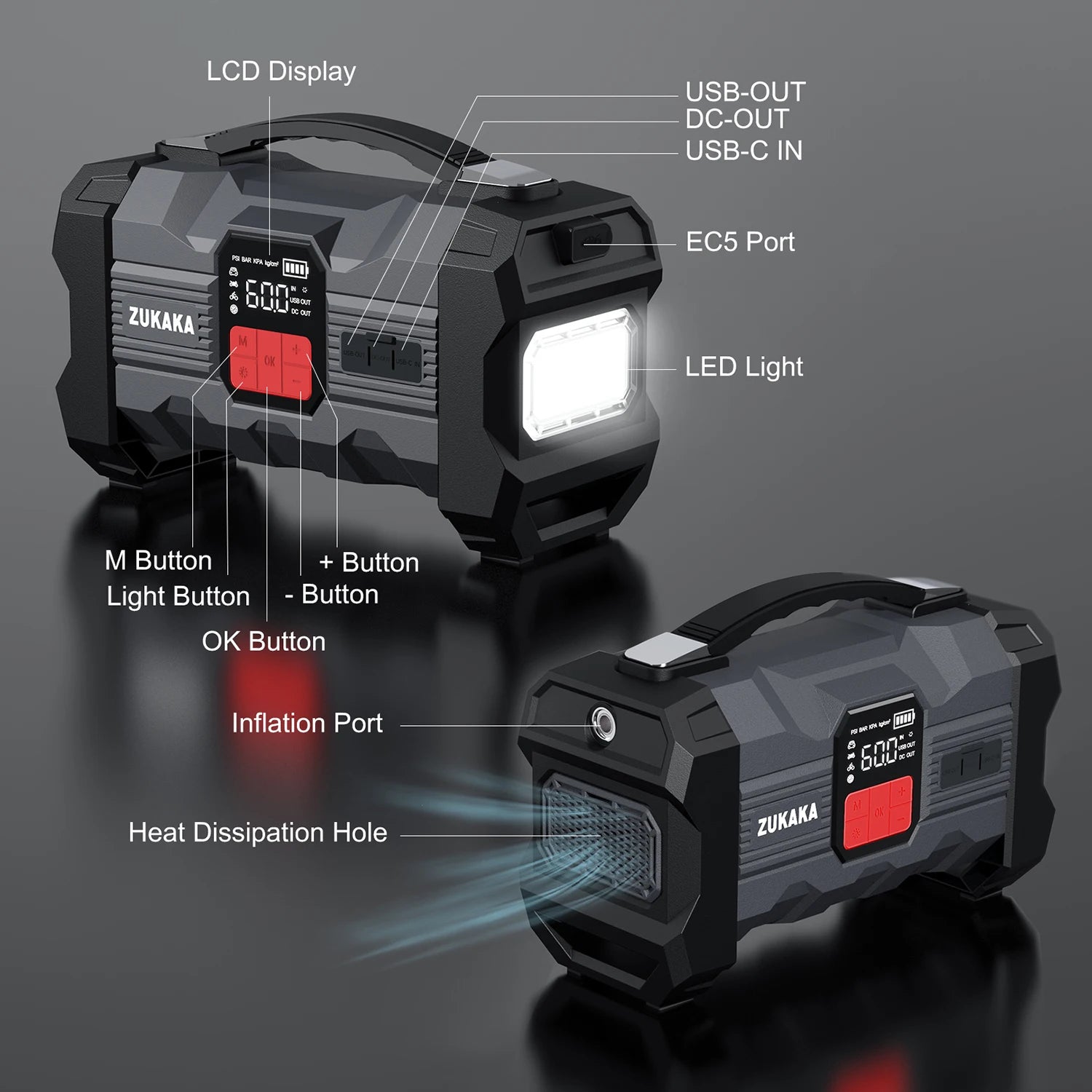 26800mAh Auto Salto di Avviamento Accumulatori E Caricabatterie Di Riserva Compressore D'aria Portatile Pompa di Gonfiaggio Stazione di Potere 4250A Batteria Avviamento Auto Booster