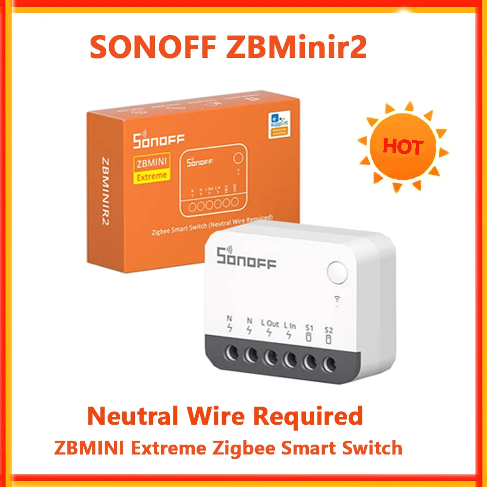 SONOFF ZBMinir2 Zigbee Mini Smart Switch Cavo neutro richiesto eWelink Interruptor intelligenti Zigbee Switch Modulo Smart Home
