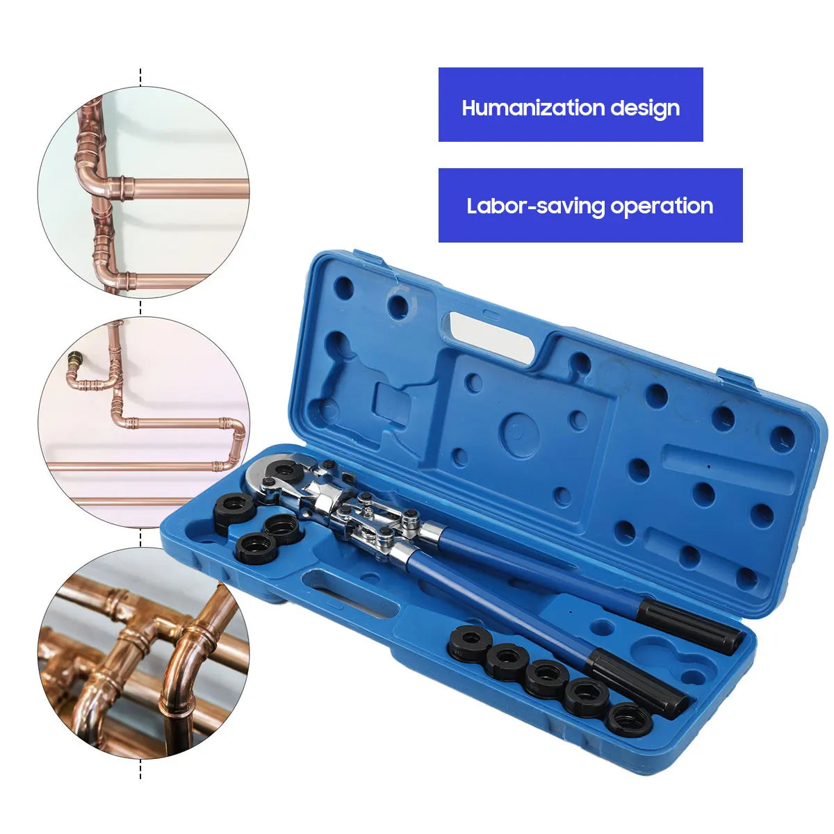 Pinza a crimpare con pressa manuale V12-28mm + pinza per crimpare tubi in rame per tubi compositi TH16-32mm