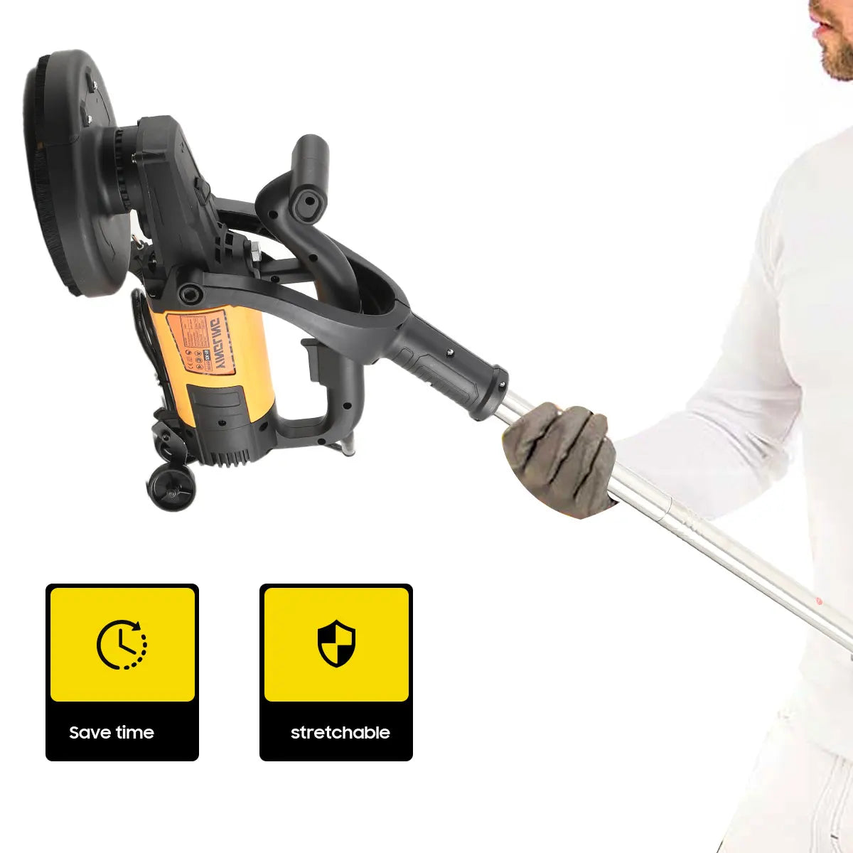 Rettificatrice per pareti 3800W Smerigliatrice grossolana portatile per intonacare le pareti con asta di prolunga per pareti, pavimenti in cemento, strumento per lucidare