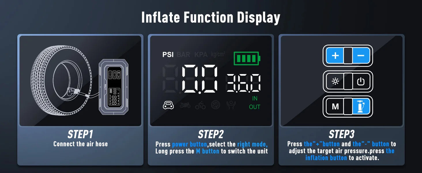 Avviatore di emergenza per auto UTRAI All-in-One 7000A con compressore d'aria, diagnosi OBD e booster di emergenza per batteria per auto Power Bank