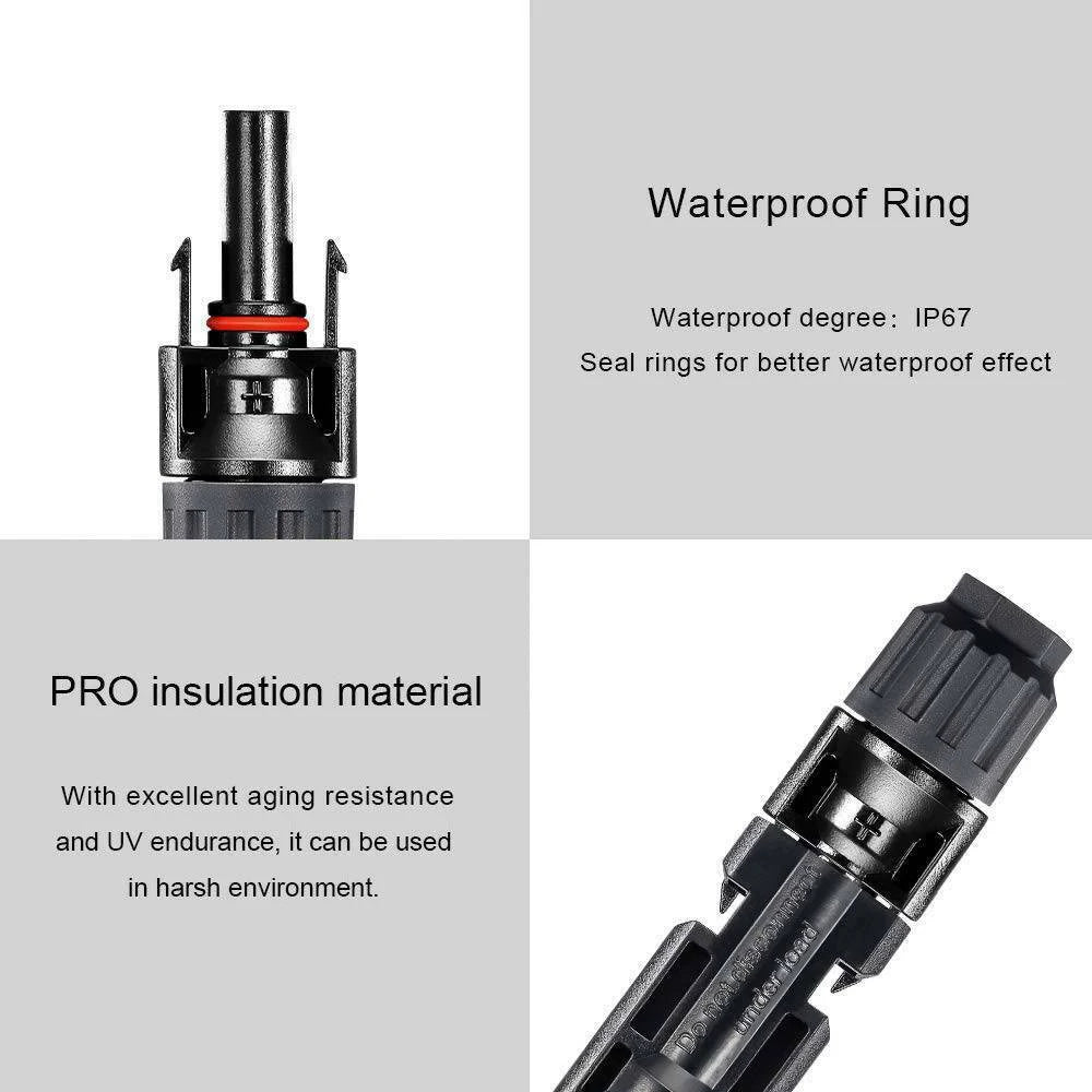 Kit di strumenti per pinze a crimpare solari MC4 per cavo fotovoltaico per pannelli solari da 2,5-6 mm2/AWG26-10 con 10 set di connettori maschio e femmina