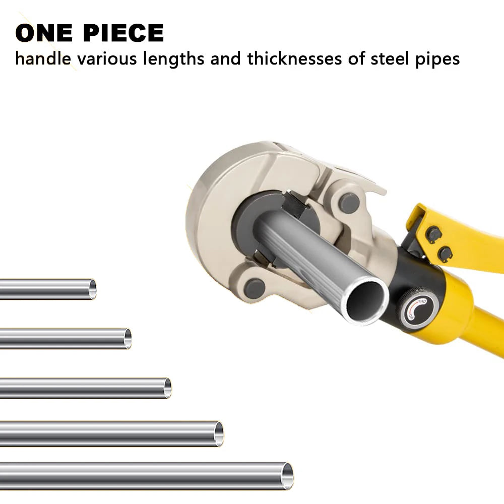 Strumento di crimpatura per tubi idraulici piegatrice regolabile con pressione per impieghi gravosi per tubi in rame in acciaio inossidabile PEX TH V12/15/18/22/28