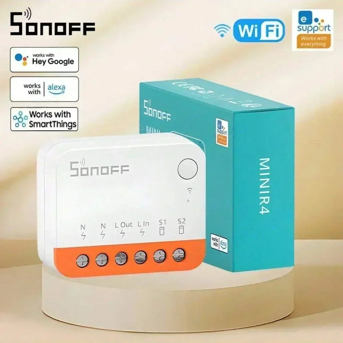Sonoff Mini R4 Extreme Sonoff Minir4 Mini Sonoff R4 Wifi Smart Switch Interruttore relè Smart Home a 2 vie Modulo wireless tramite EWelink