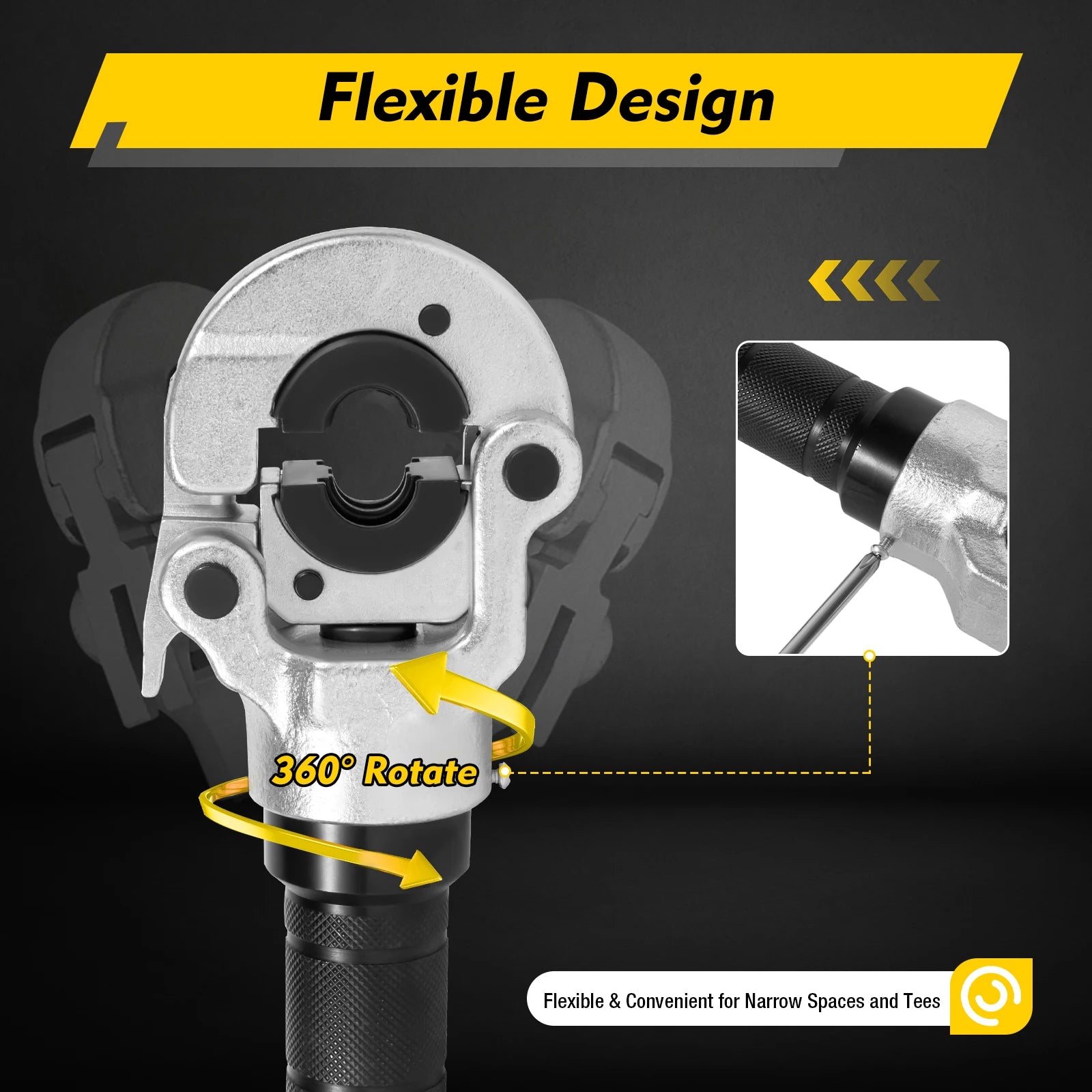 Pinza a crimpare idraulica Tubo in acciaio inossidabile 6T con 9 stampi per pressa in rame V12-28 TH 16-32mm