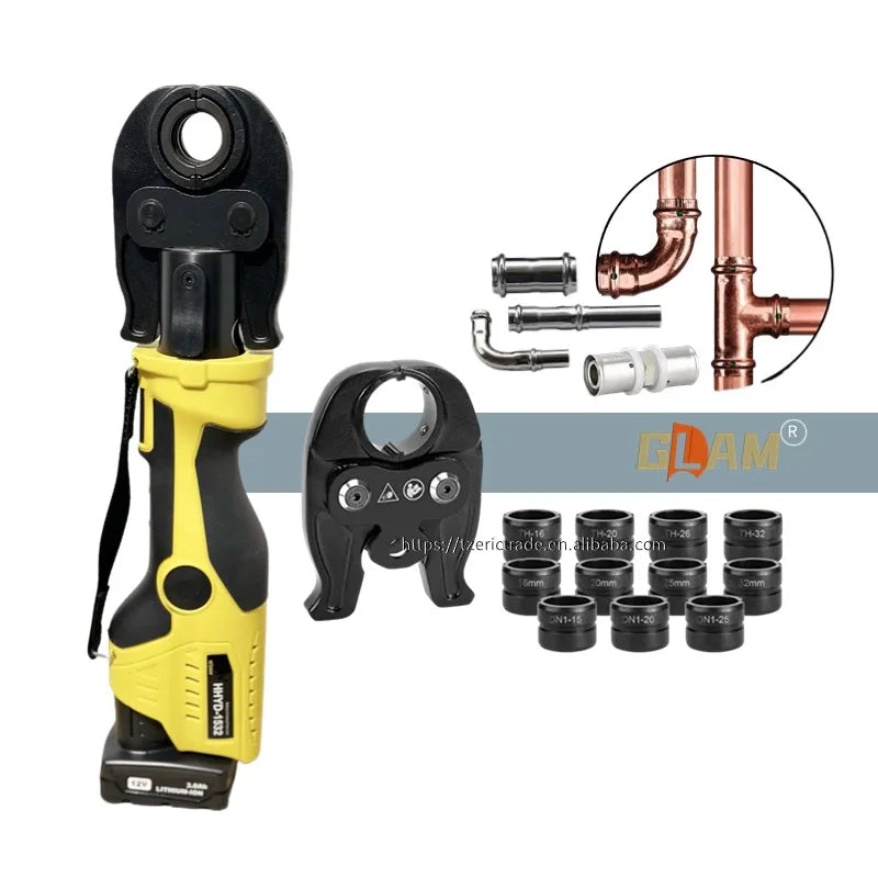 Idraulici a batteria Mascella industriale/fai da te TH/U 16 20 25 26 32mm Strumento di pressatura Pex multistrato Utensili elettrici HVAC alimentati a batteria