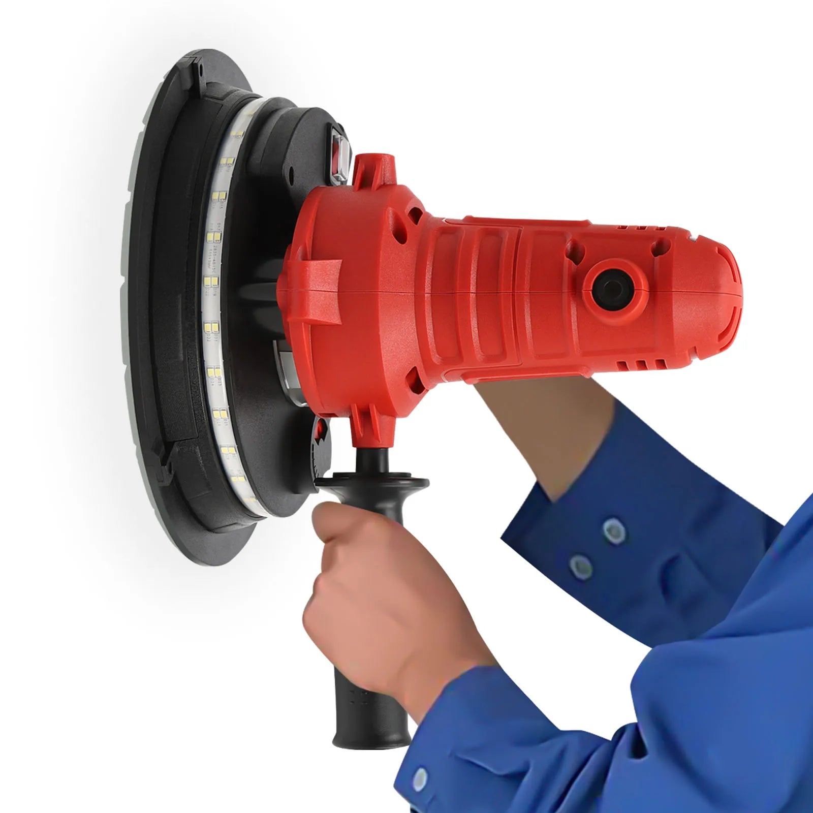 Levigatrice orbitale da 1200 W con velocità regolabile, rimozione automatica della polvere, potenza di aspirazione variabile per cartongesso, soffitto e parete